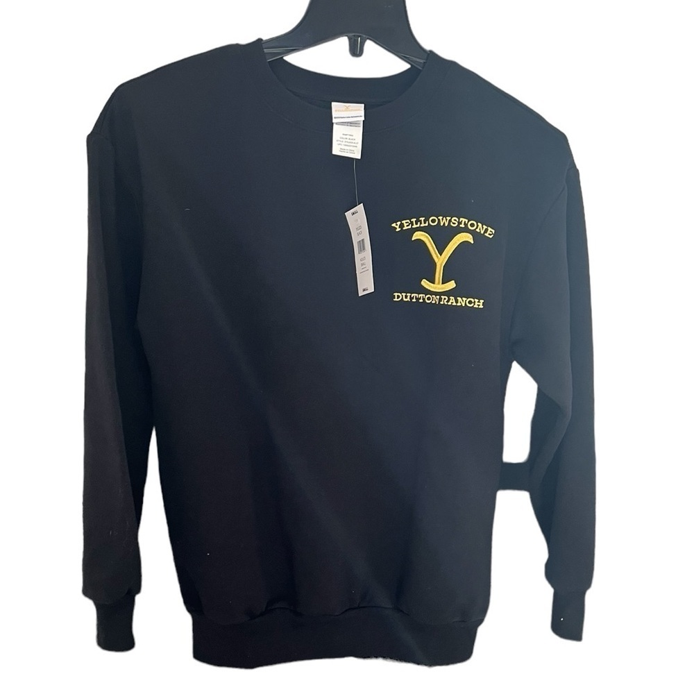 Yellowstone Dutton Ranch New Black Crewneck Sweatshirt Unisex Size Small​​​​​